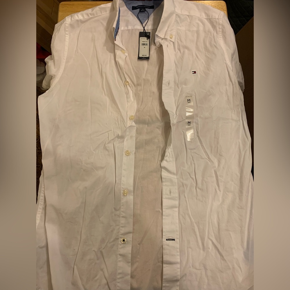 Tommy Hilfiger Men’s Medium Button Down Shirt Short Sleeve Brand New with Tags